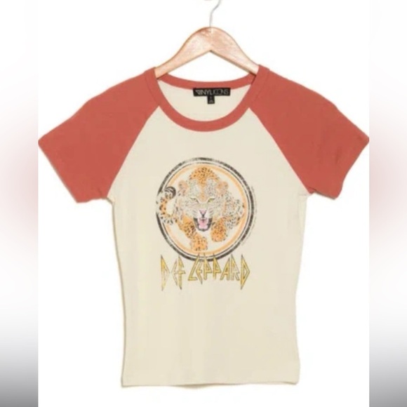 DEF LEPPARD RAGLAN SHORT SLEEVE T-SHIRT - Picture 4 of 4